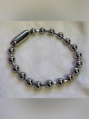 Plunder Small Round Silver-Tone Ball Bead Bracelet